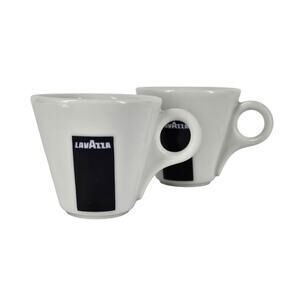 LAVAZZA ESPRESSO CUP IPA – ITALY PORCELAIN WHITE WITH LOGO (SET OF 2)